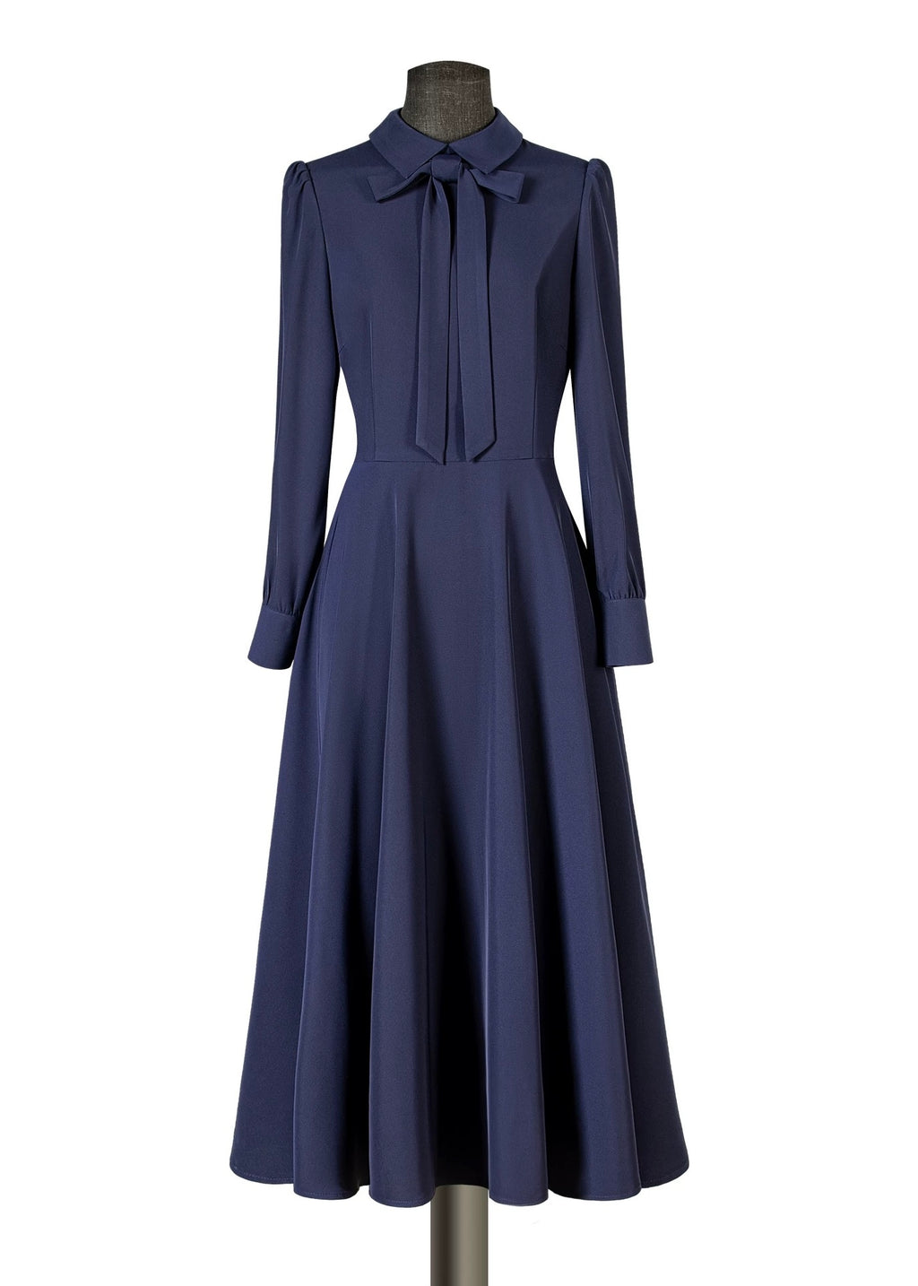 タイ付きドレープワンピース