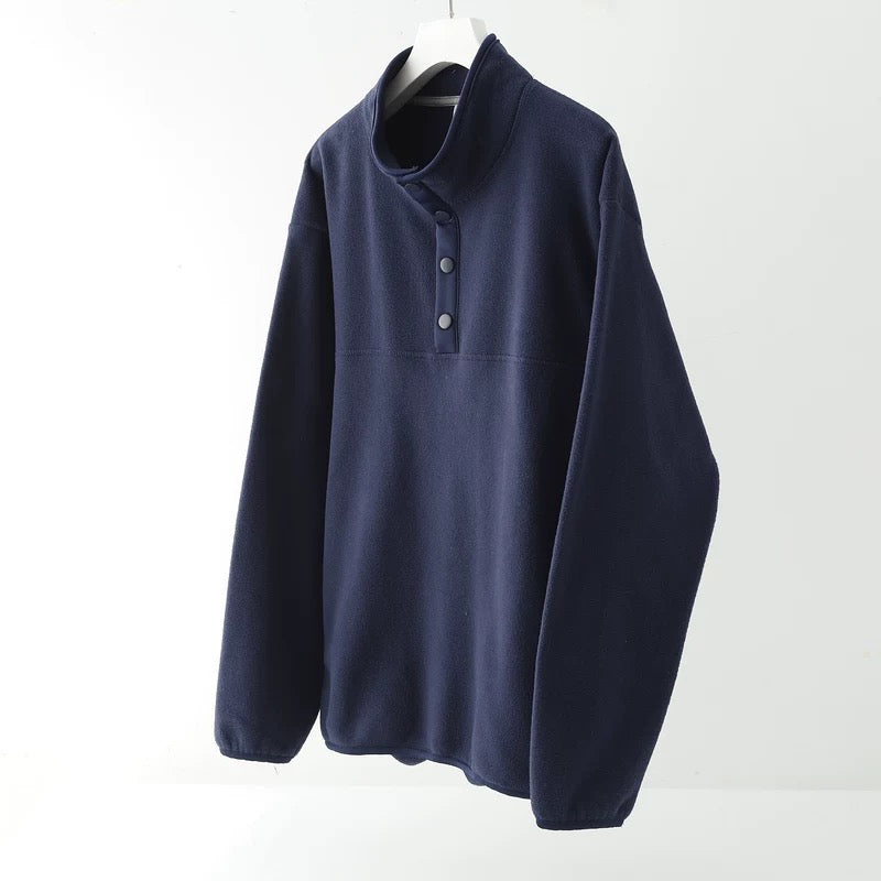 フリース ハーフボタンプルオーバー