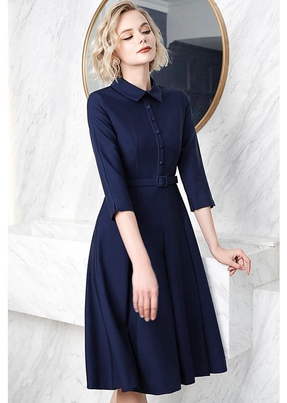 クラシック　ベルトワンピース